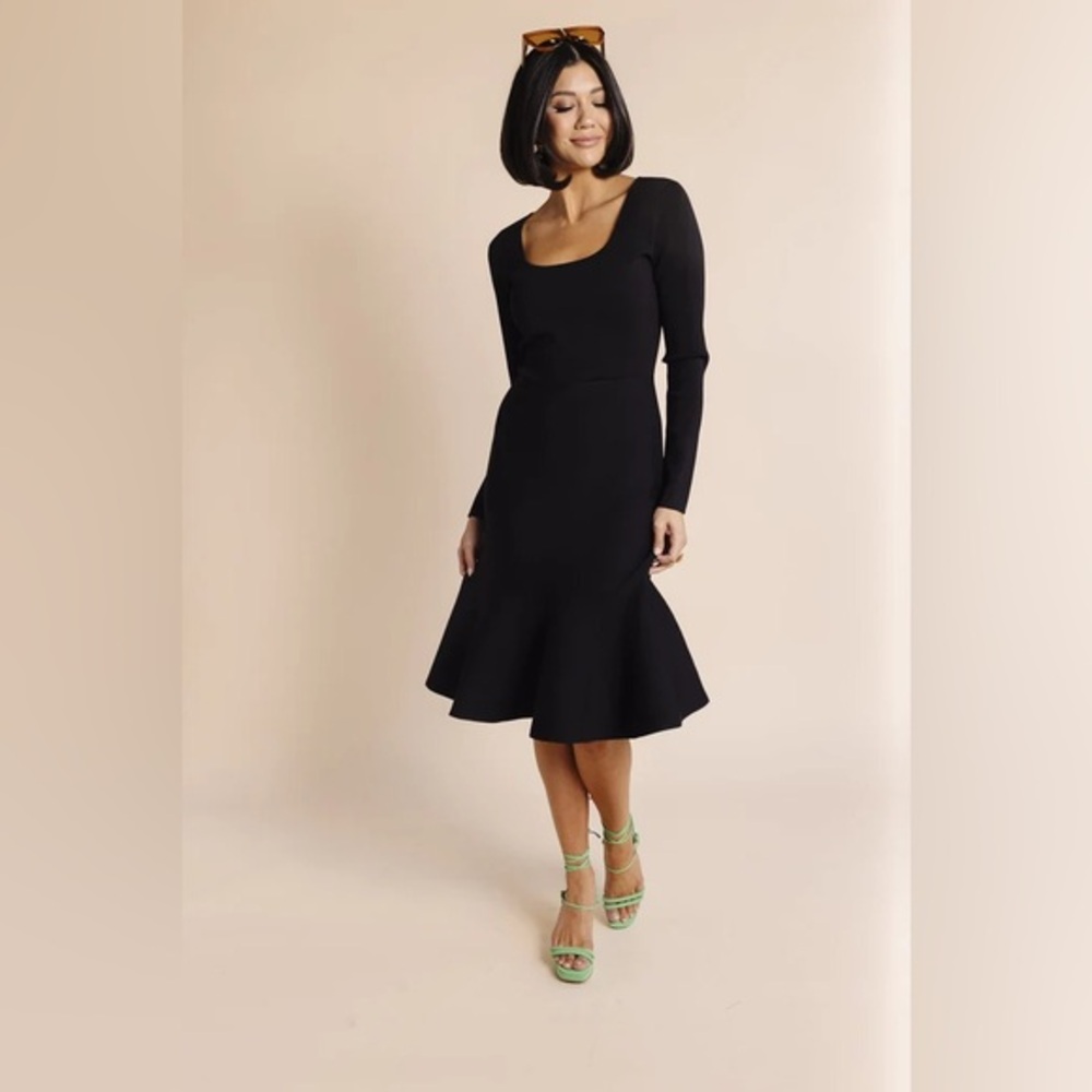 Rachel Parcell stretch knit fit & flare dress - black - size XS